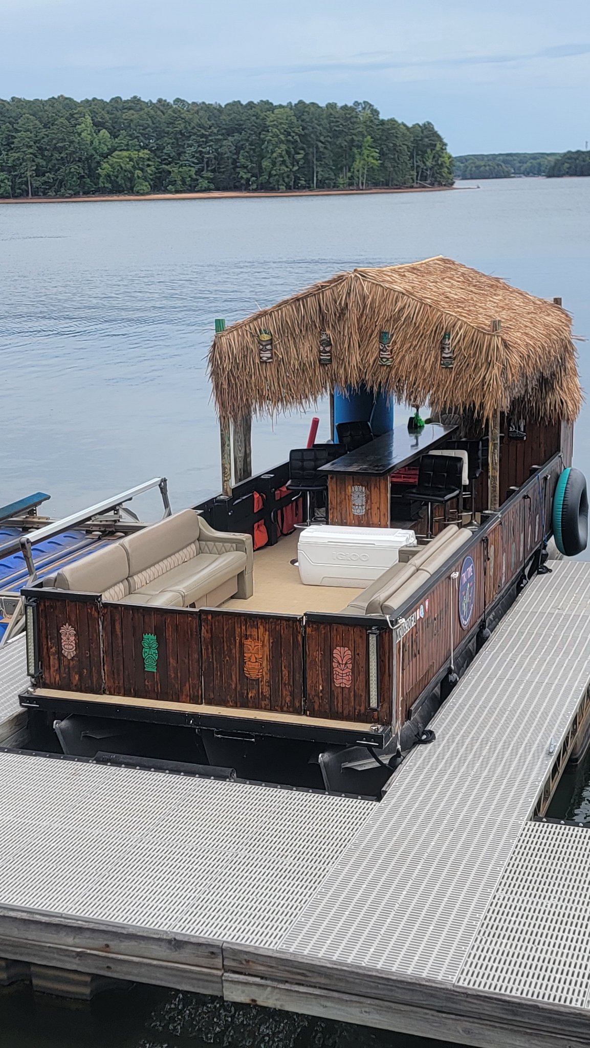 Tiki Boat at the dock